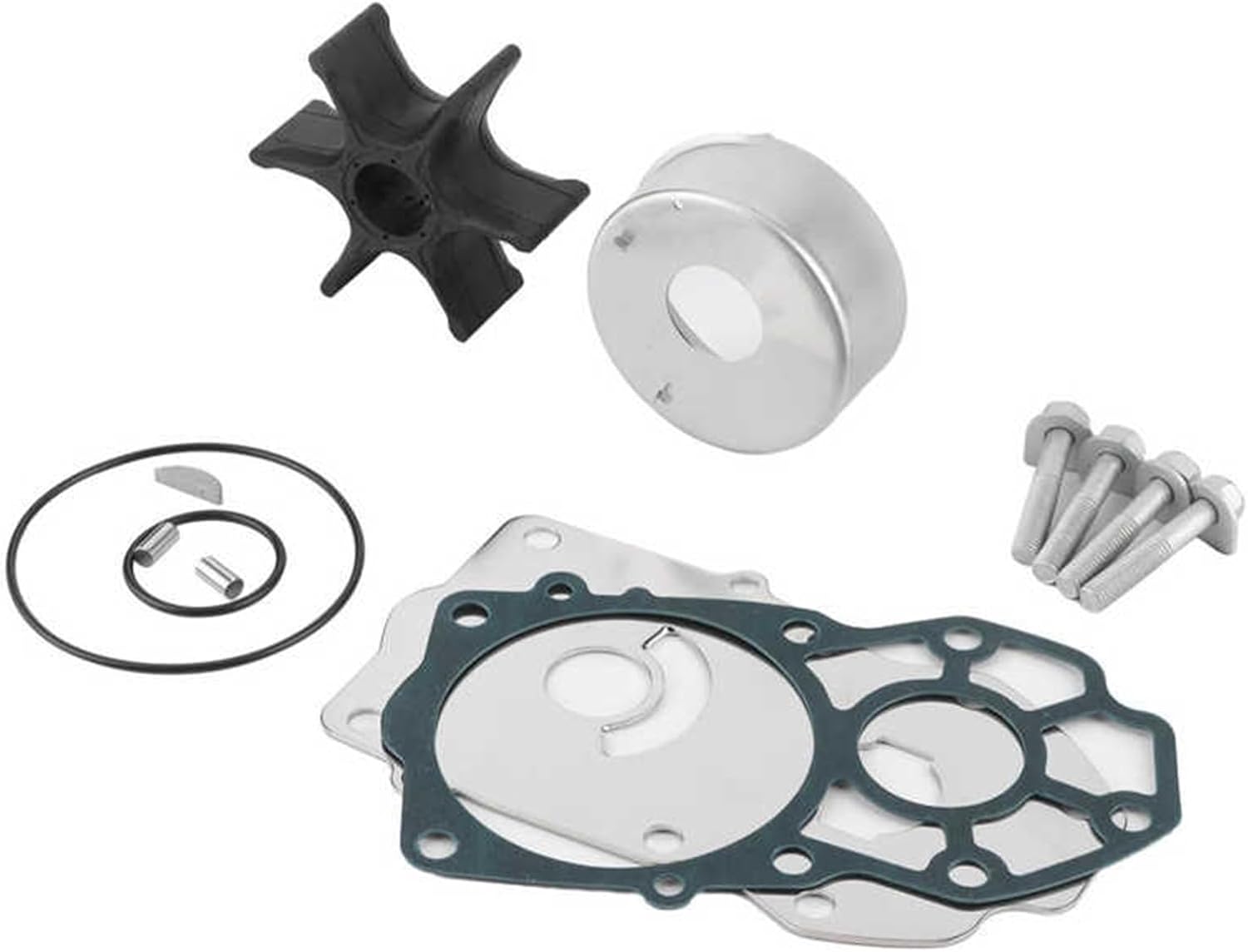 Water Pump Impeller Repair Kit – 6CB-W0078-00 – For 220HP / 225HP / 250HP Outboard Engines – Seawater Pump Impeller Kit