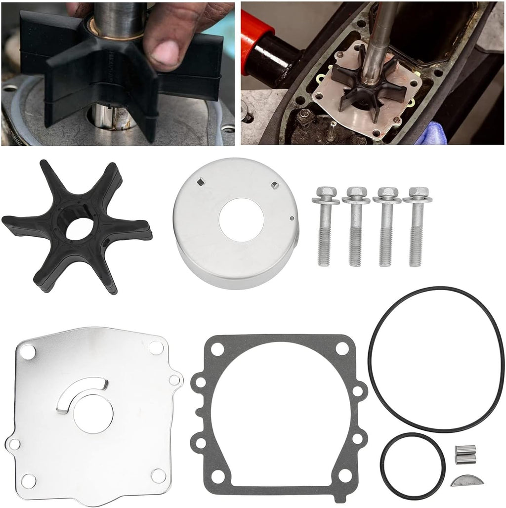 Water Pump Repair Kit – Rubber and Stainless Steel Impeller Repair Kit 6N6-W0078-02 for F115TLRY, F115TXRZ, 130TLRB – 115HP / 130HP Outboard Motor