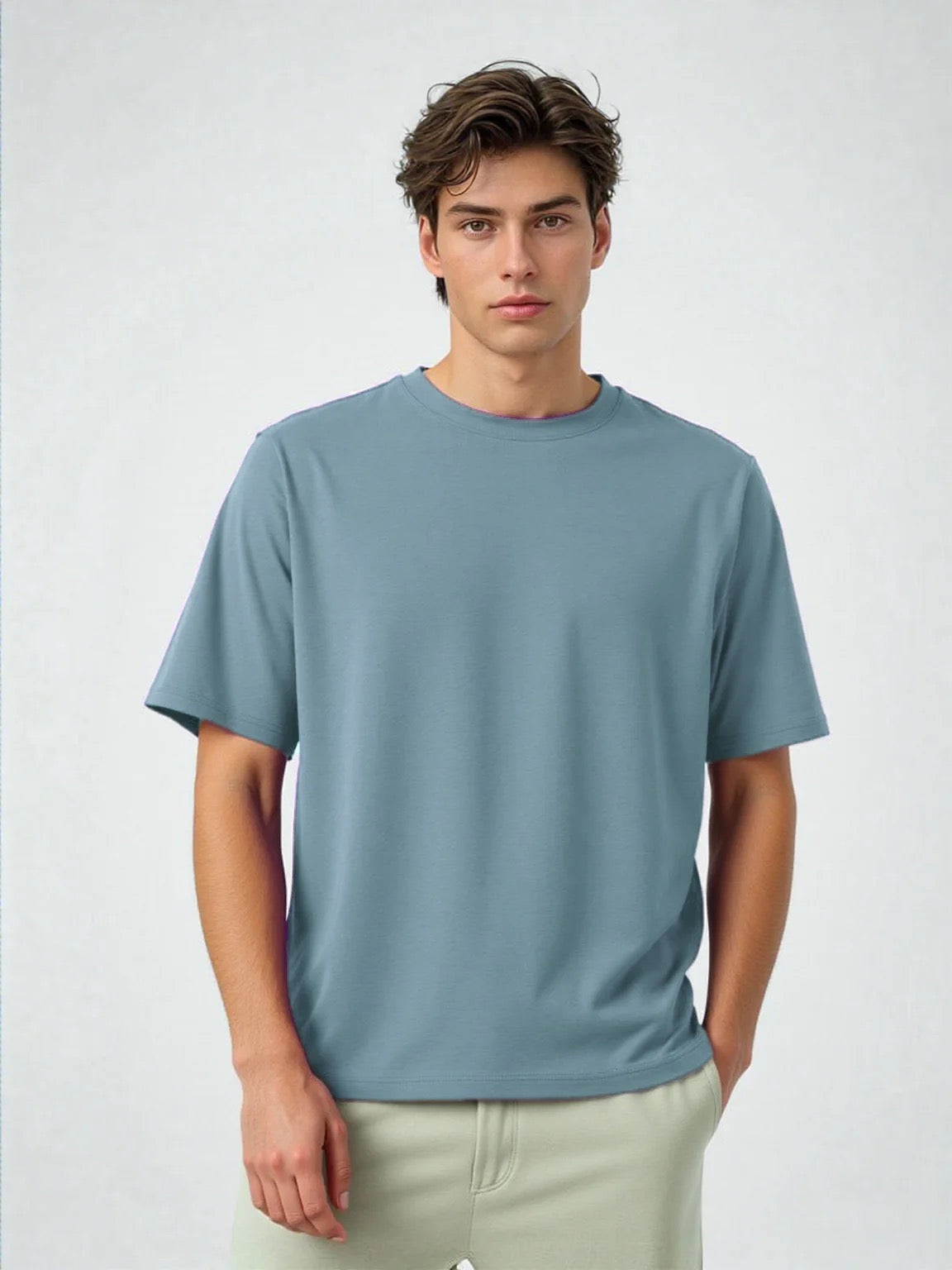 T-shirt-Pea green