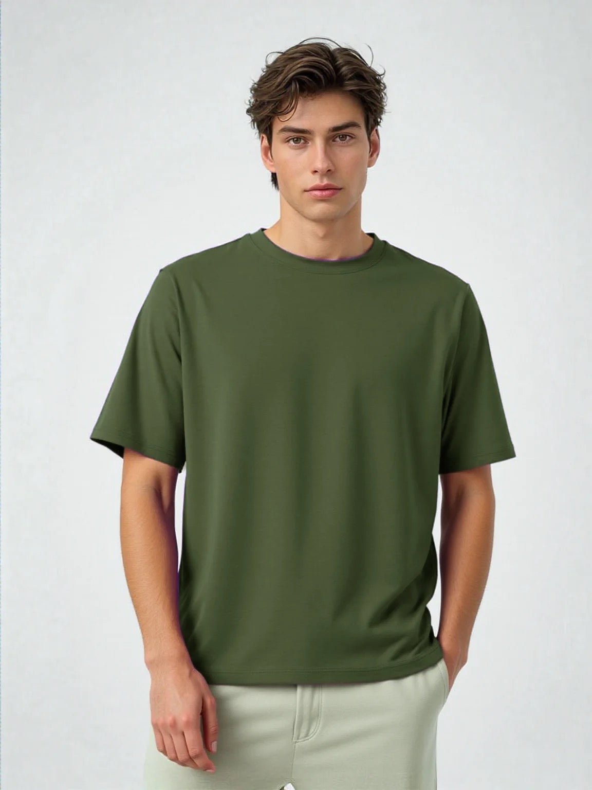 T-shirt-Olive green