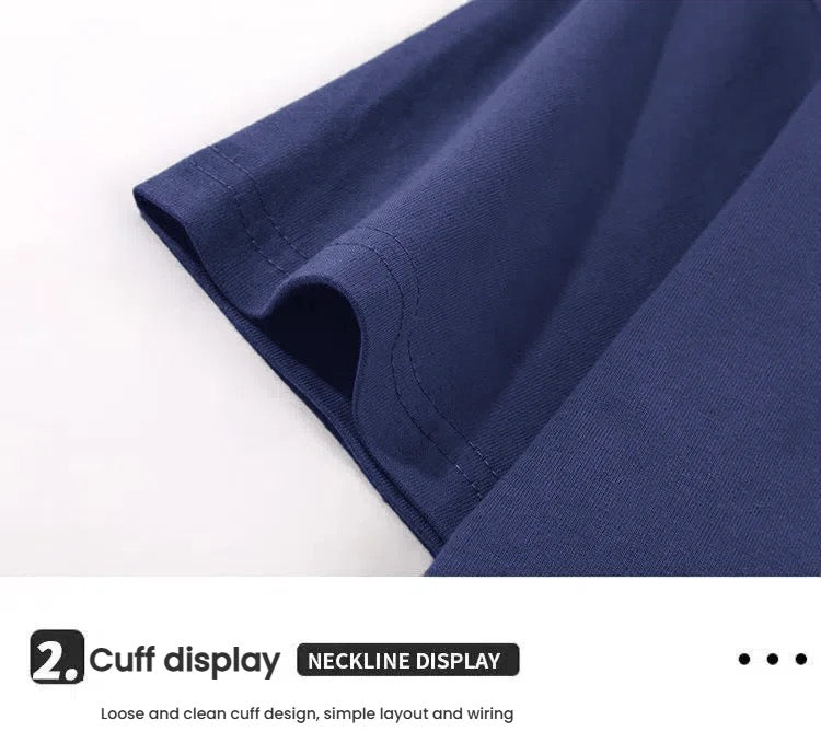 T-shirt-Marin Blauw