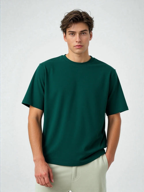 T-shirt-Blackish green